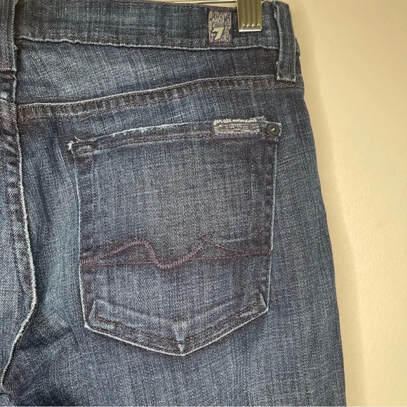 7 For All Mankind Dark Wash Straight Leg Jeans Size 28 - Picture 5 of 6